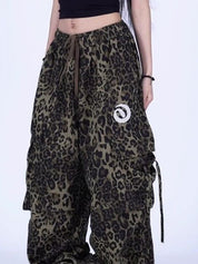 Snake Print Handsome Wide Leg Pants