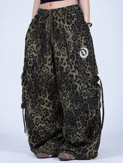 Snake Print Handsome Wide Leg Pants