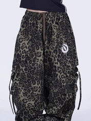 Snake Print Handsome Wide Leg Pants