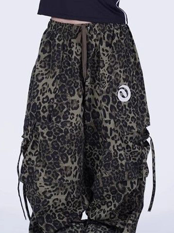 Snake Print Handsome Wide Leg Pants
