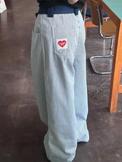 Vintage Stripes Wide Leg Pants
