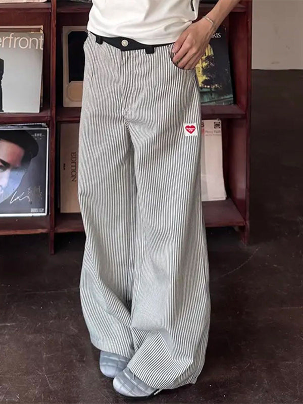 Vintage Stripes Wide Leg Pants