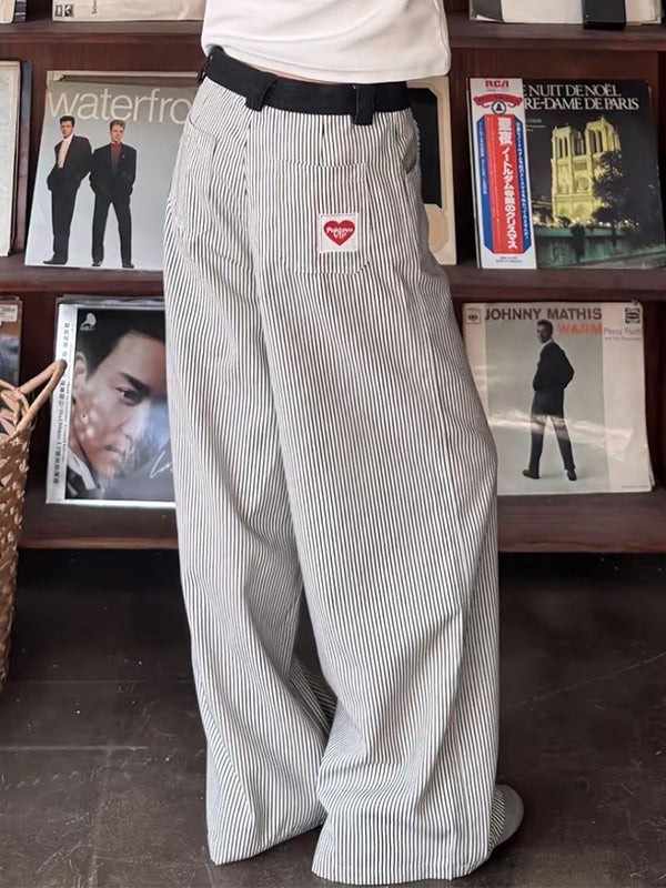 Vintage Stripes Wide Leg Pants