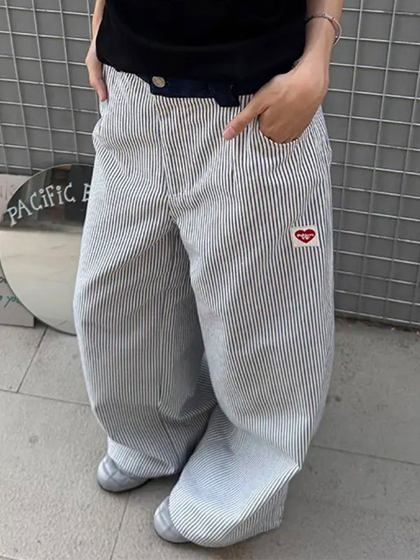 Vintage Stripes Wide Leg Pants
