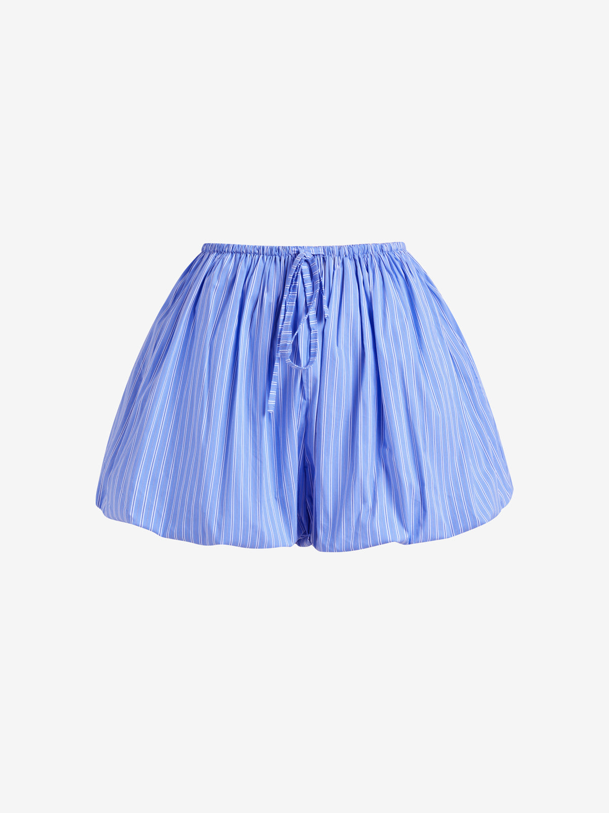 Retro Loose Vertical Stripes Elastic Waist Drawstring Shorts