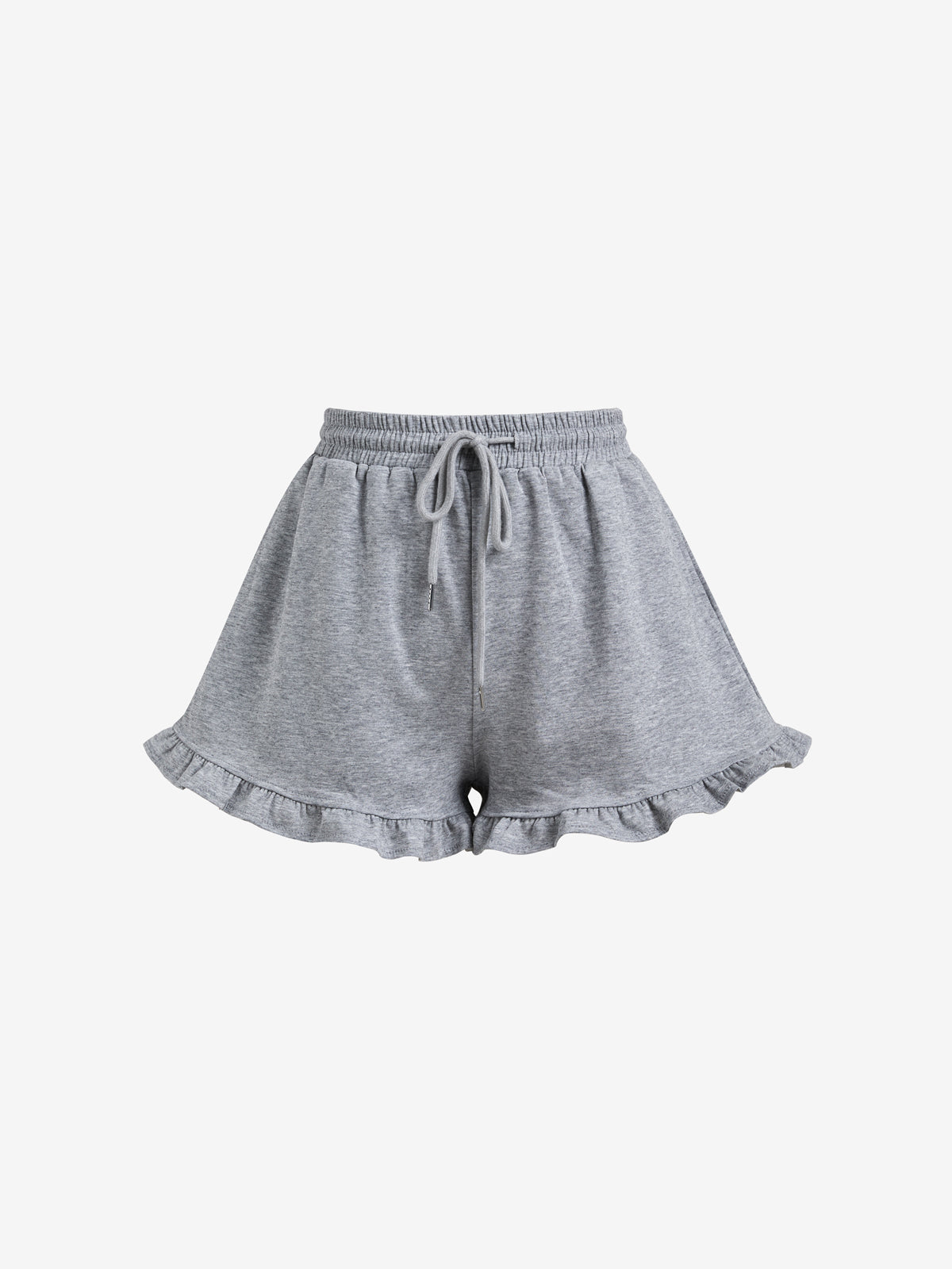 Ruffled Elastic Waist Casual Shorts