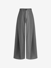 American Retro High Waist Loose Wide Leg Pants Pleated Pants