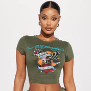 Printed Pattern Retro Short Sleeve Tee
