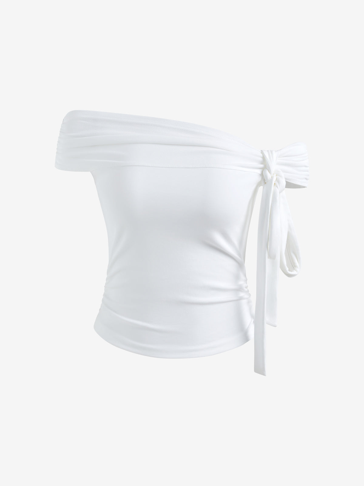Knotted Ribbon Irregular Knit Top