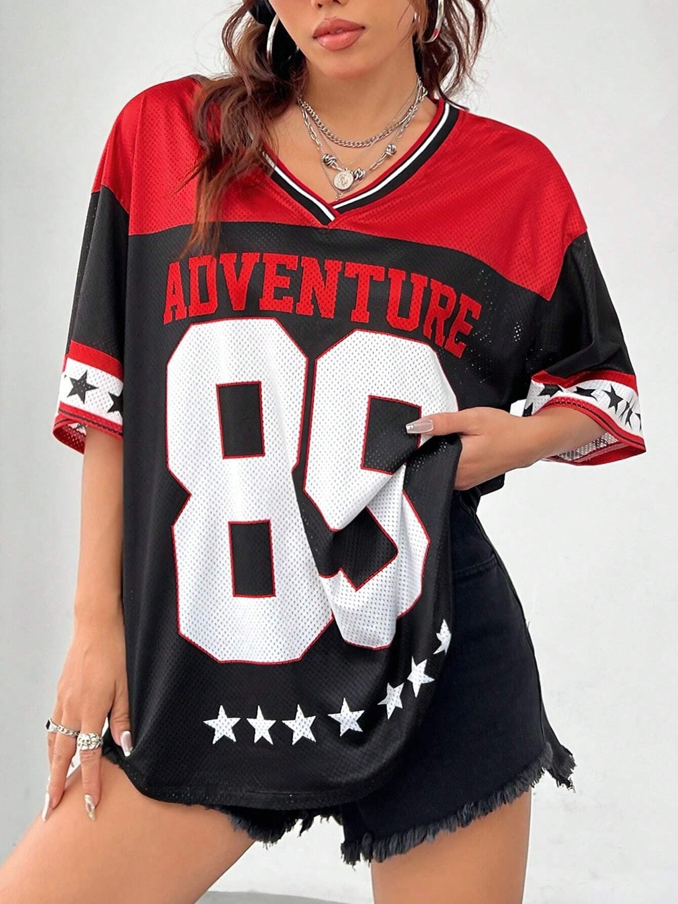Loose Retro Hollow Hottie American Tee