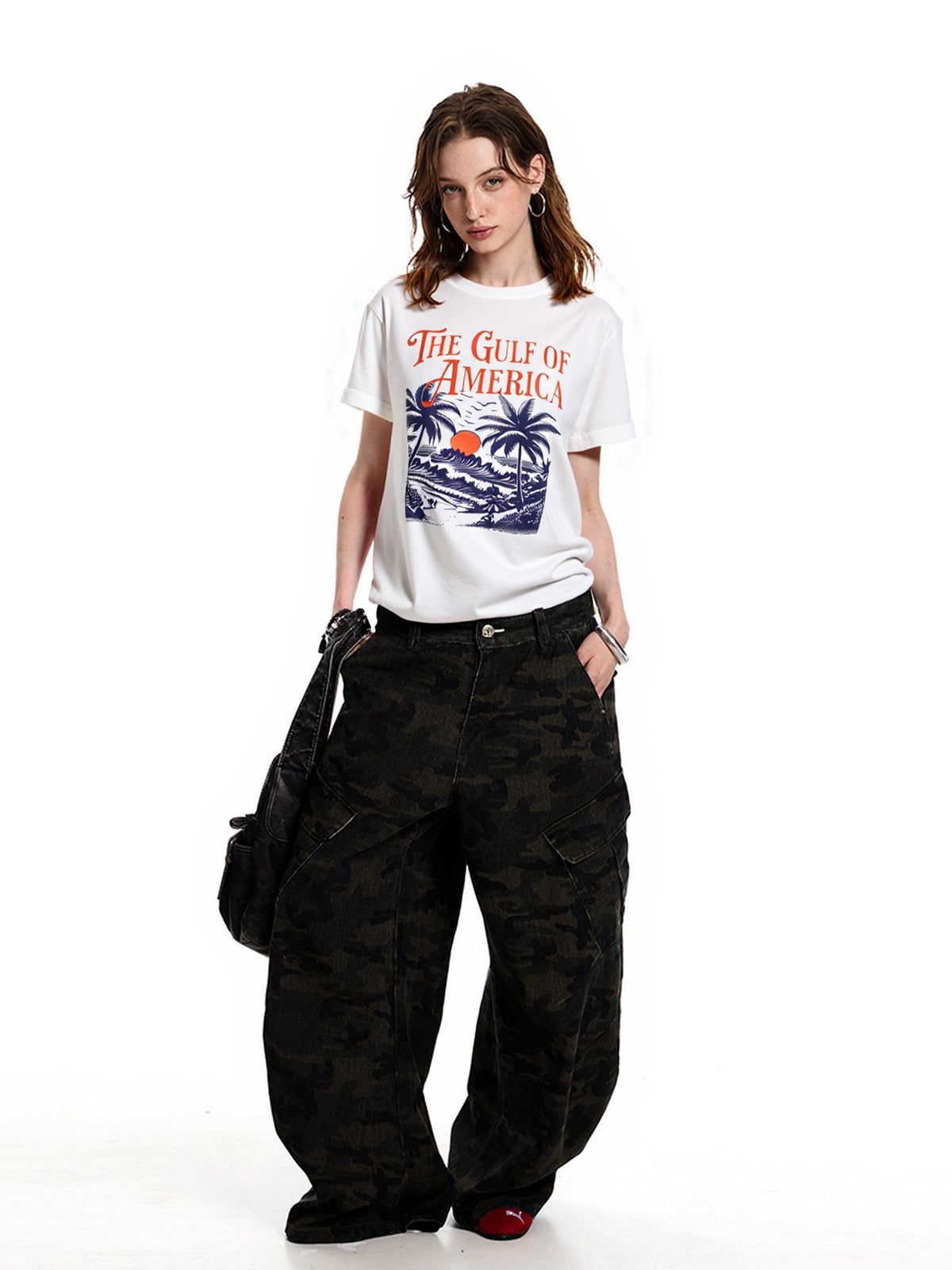 Flower Print Retro All Match Loose Tee
