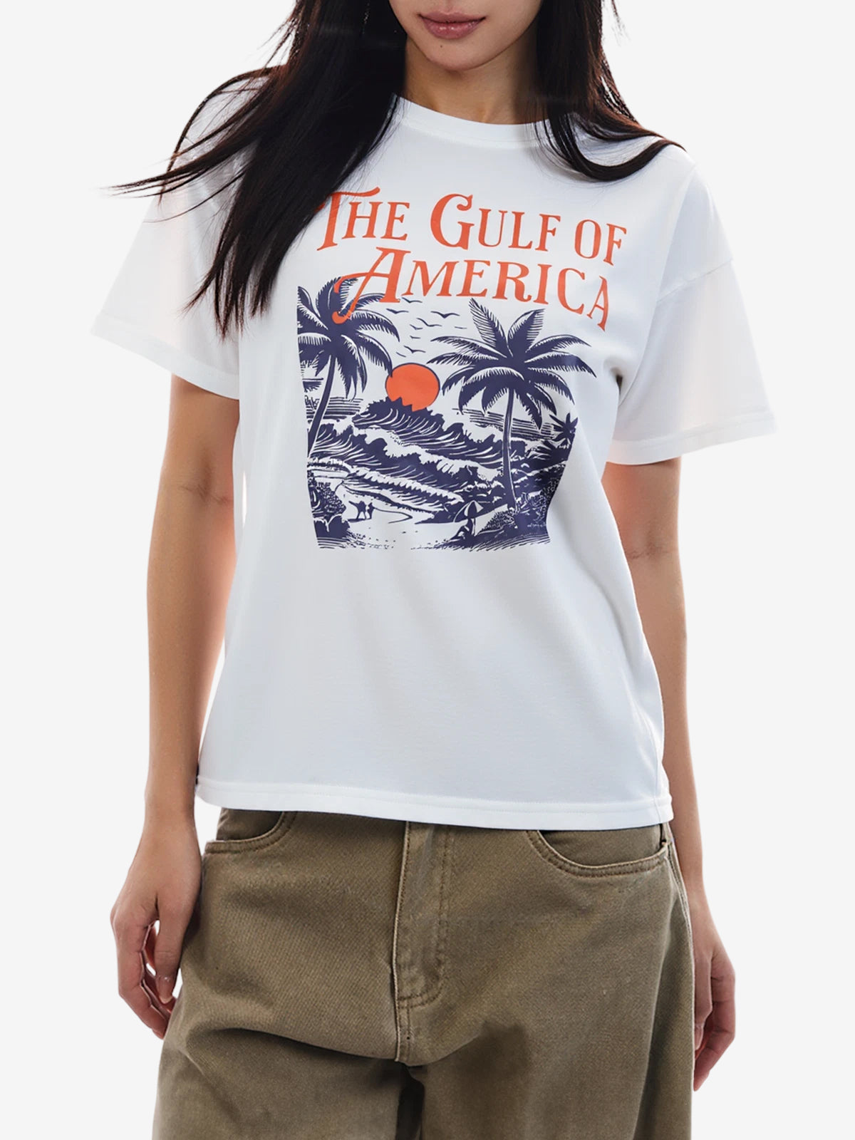 Flower Print Retro All Match Loose Tee