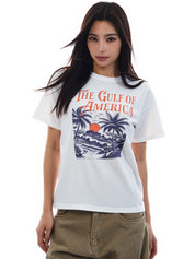Flower Print Retro All Match Loose Tee