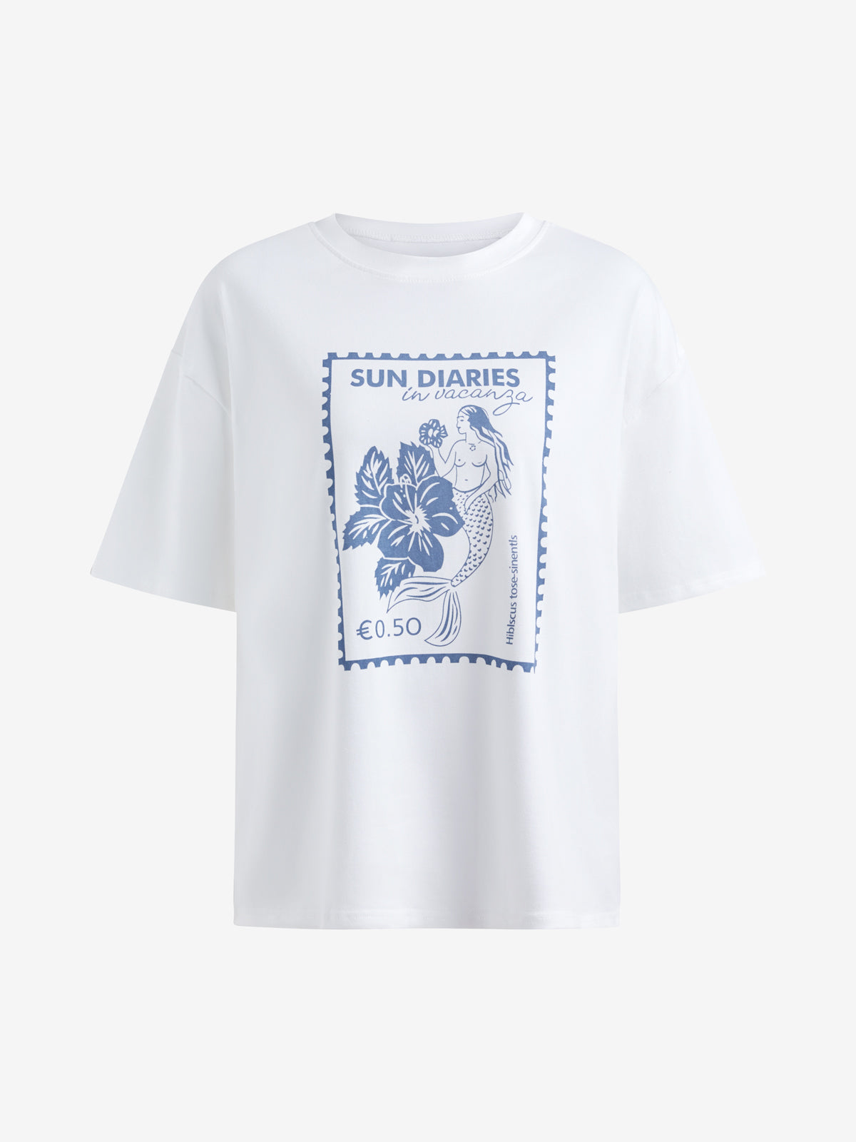 Flower Print Retro All Match Loose Tee