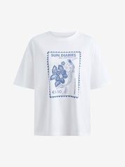 Flower Print Retro All Match Loose Tee
