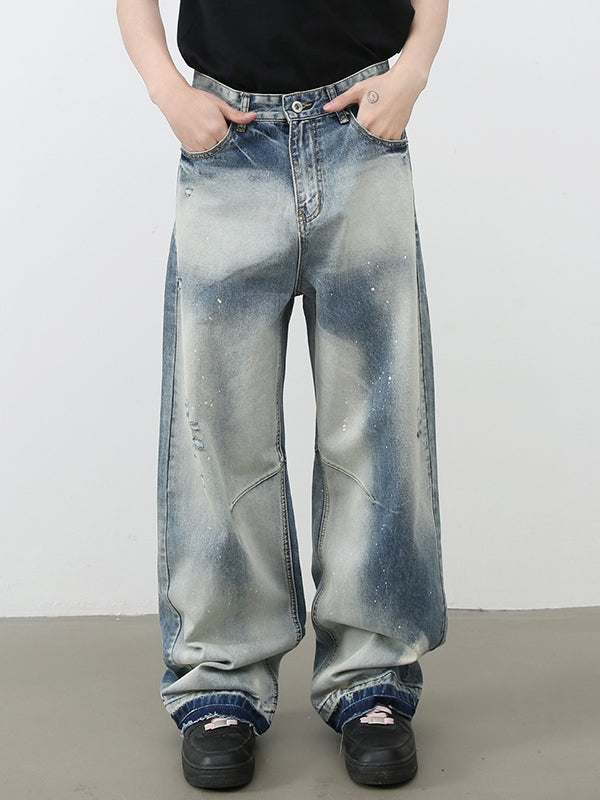American Style Ripped Raw Edge Jeans