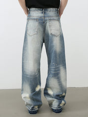 American Style Ripped Raw Edge Jeans