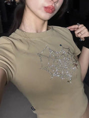 Cobweb Diamonds Short Sleeve
