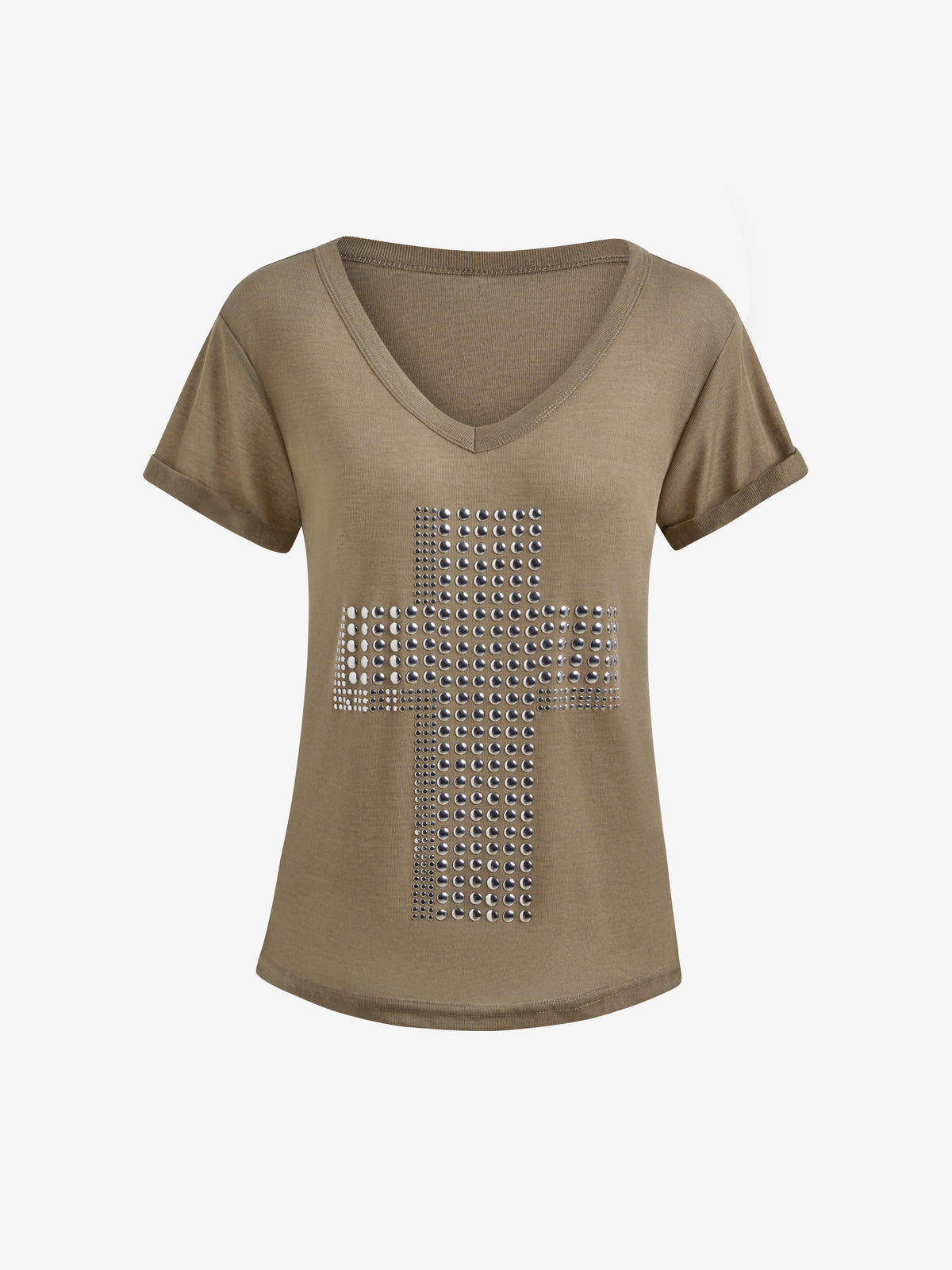 Hot Stamped Cross Oversized Short Sleeve
