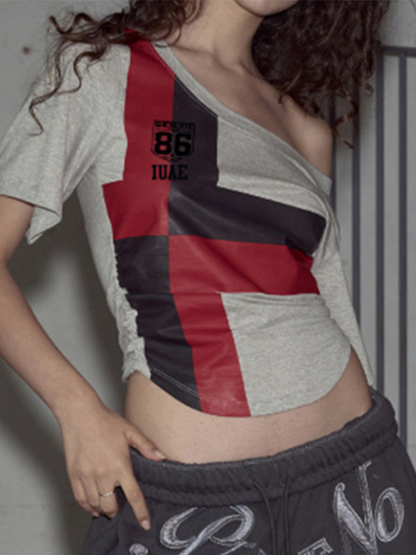 American Basic Clash Of Colours Oversized Short Sleeve