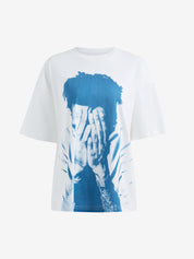 Personalized street style hip-hop portrait printing American hot girl style loose T-shirt