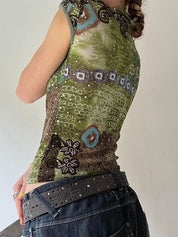 Vintage Print Short Sleeve