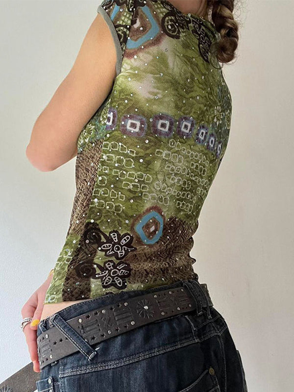 Vintage Print Short Sleeve