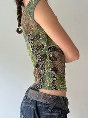 Vintage Print Short Sleeve