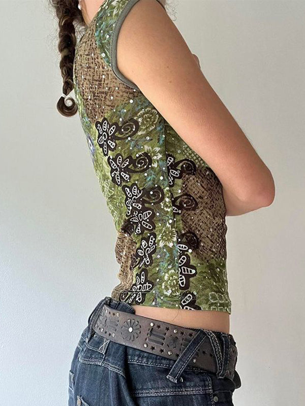 Vintage Print Short Sleeve