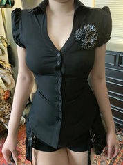American Hottie Leopard Short Sleeves