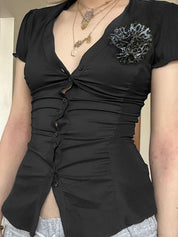 American Hottie Leopard Short Sleeves