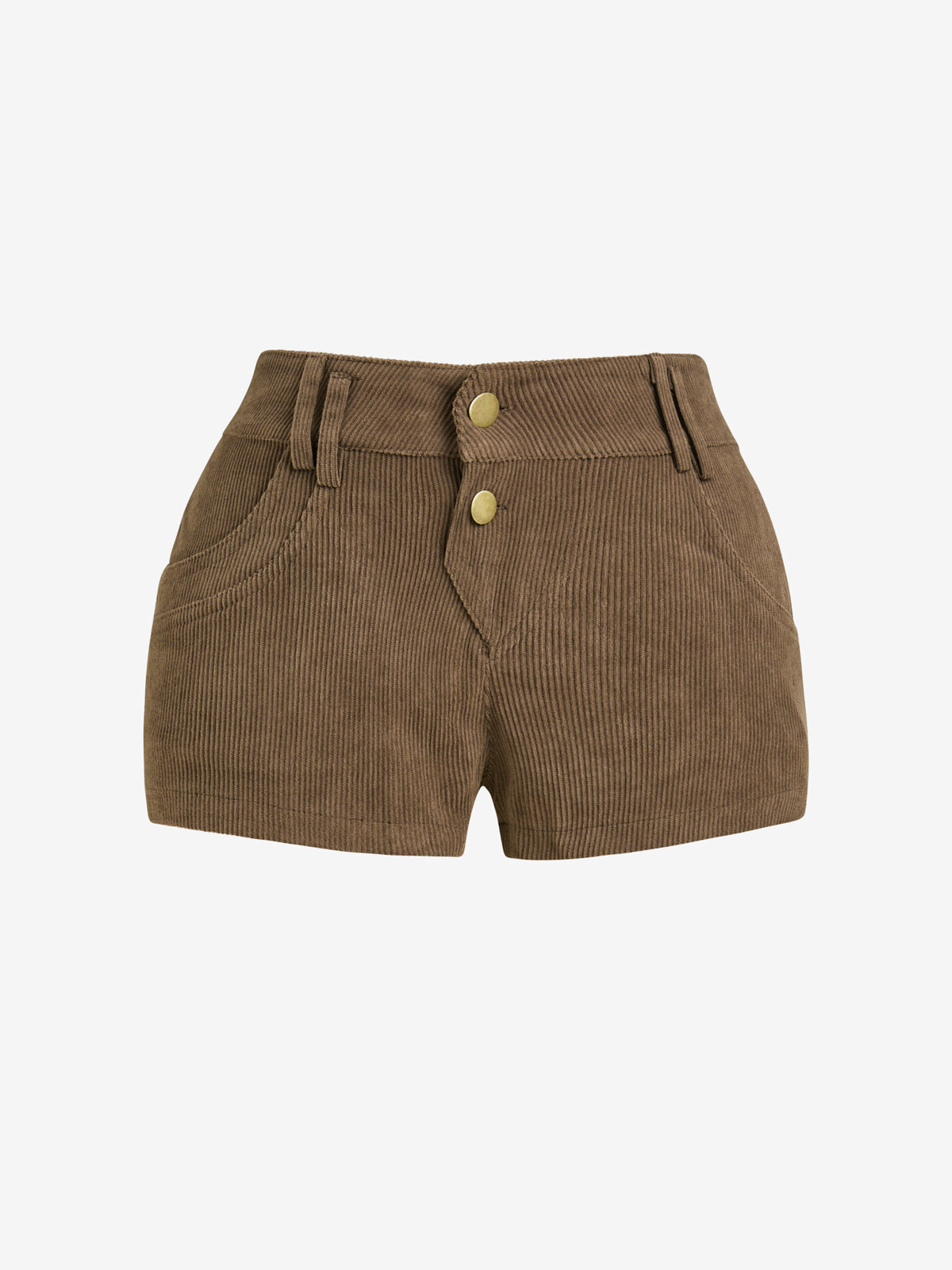 Leopard Print Corduroy Shorts