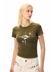 Vintage Star Hand Printed Tee