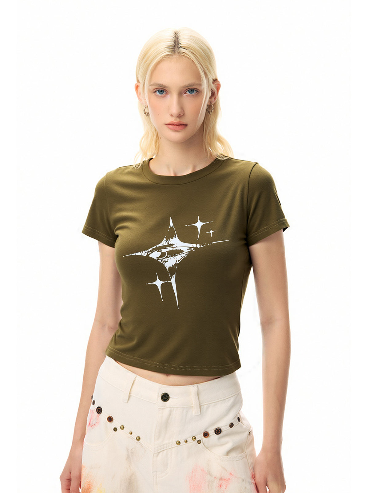 Vintage Star Hand Printed Tee