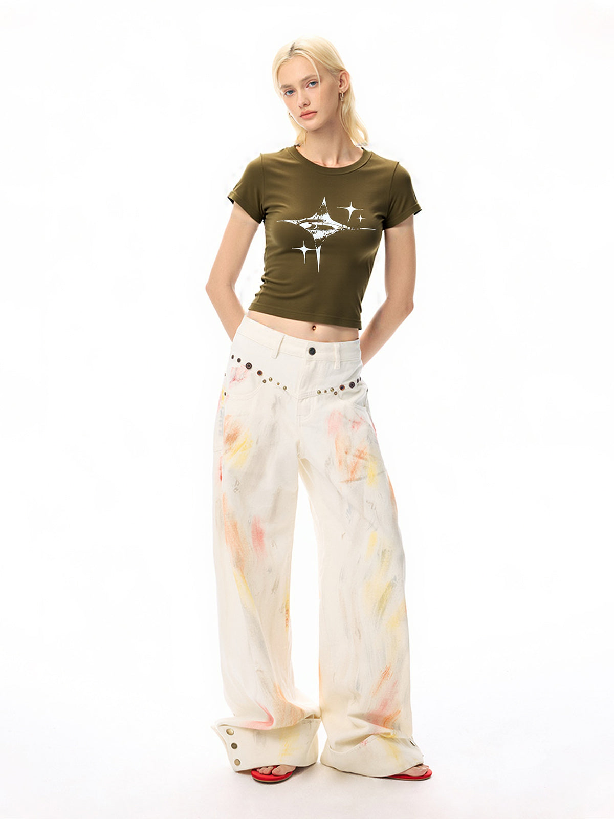 Vintage Star Hand Printed Tee