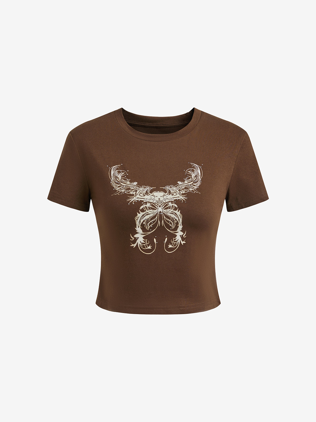 Vintage Feather Wings Hand Printed Tee