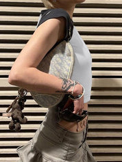 Vintage Guitar Raglan Sleeve Crop Top