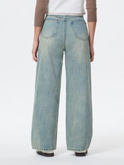 Women's Vintage High Street Straight Jeans
