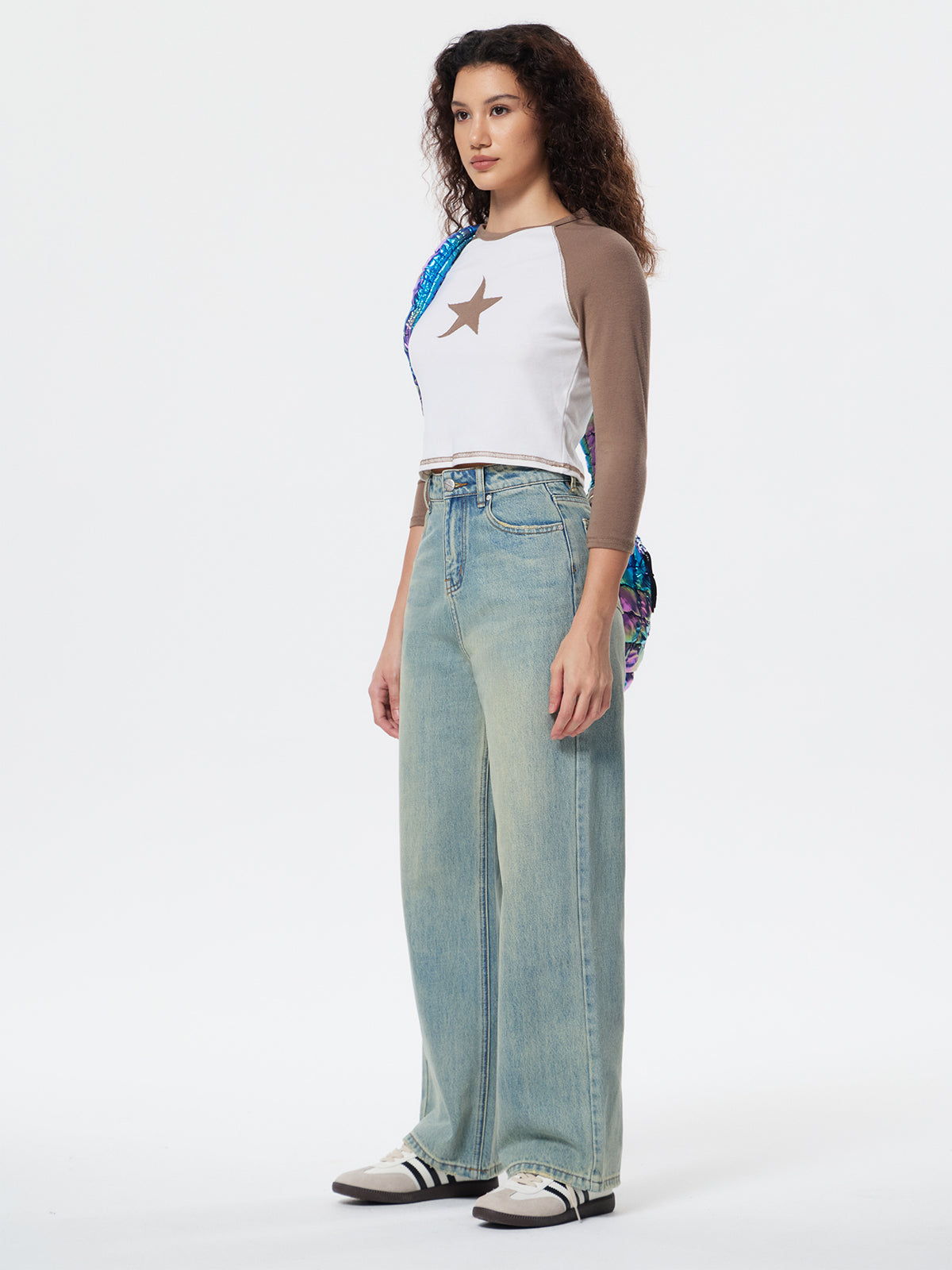 Women's Vintage High Street Straight Jeans