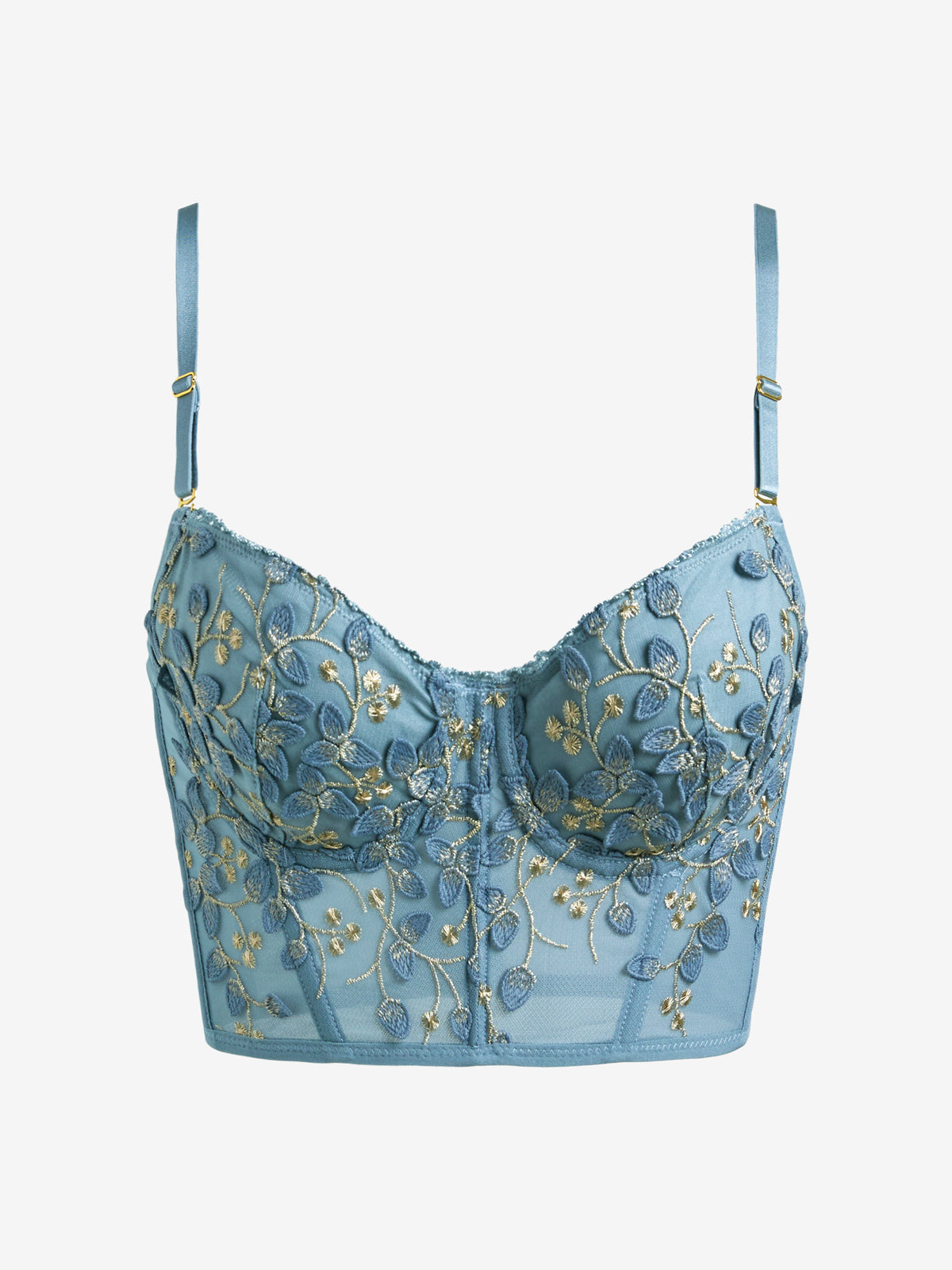 Vintage Lace Embroidery Bustier