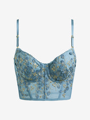 Vintage Lace Embroidery Bustier