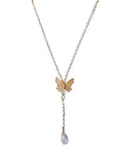 Butterfly Tassel Pendant Necklace