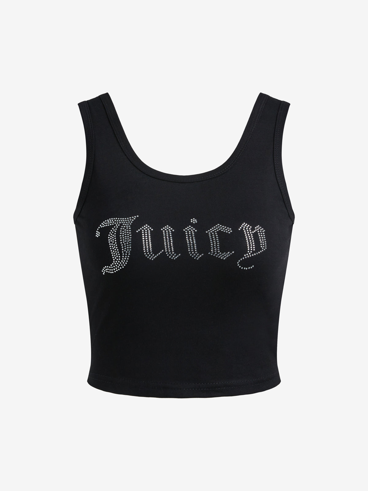 Rhinestone Letter Crop Tank Top