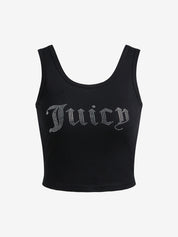 Rhinestone Letter Crop Tank Top