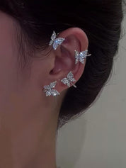 1pair Rhinestone Butterfly Ear Cuffs
