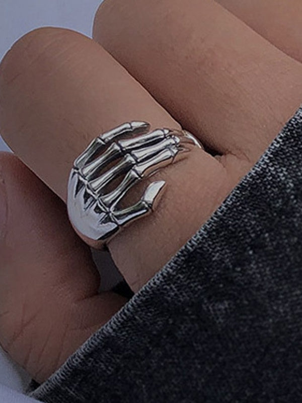 Skeleton Hand Design Cuff Ring