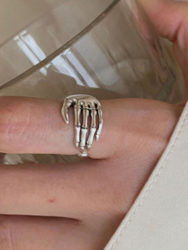 Skeleton Hand Design Cuff Ring