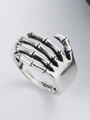 Skeleton Hand Design Cuff Ring