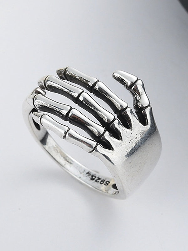 Skeleton Hand Design Cuff Ring