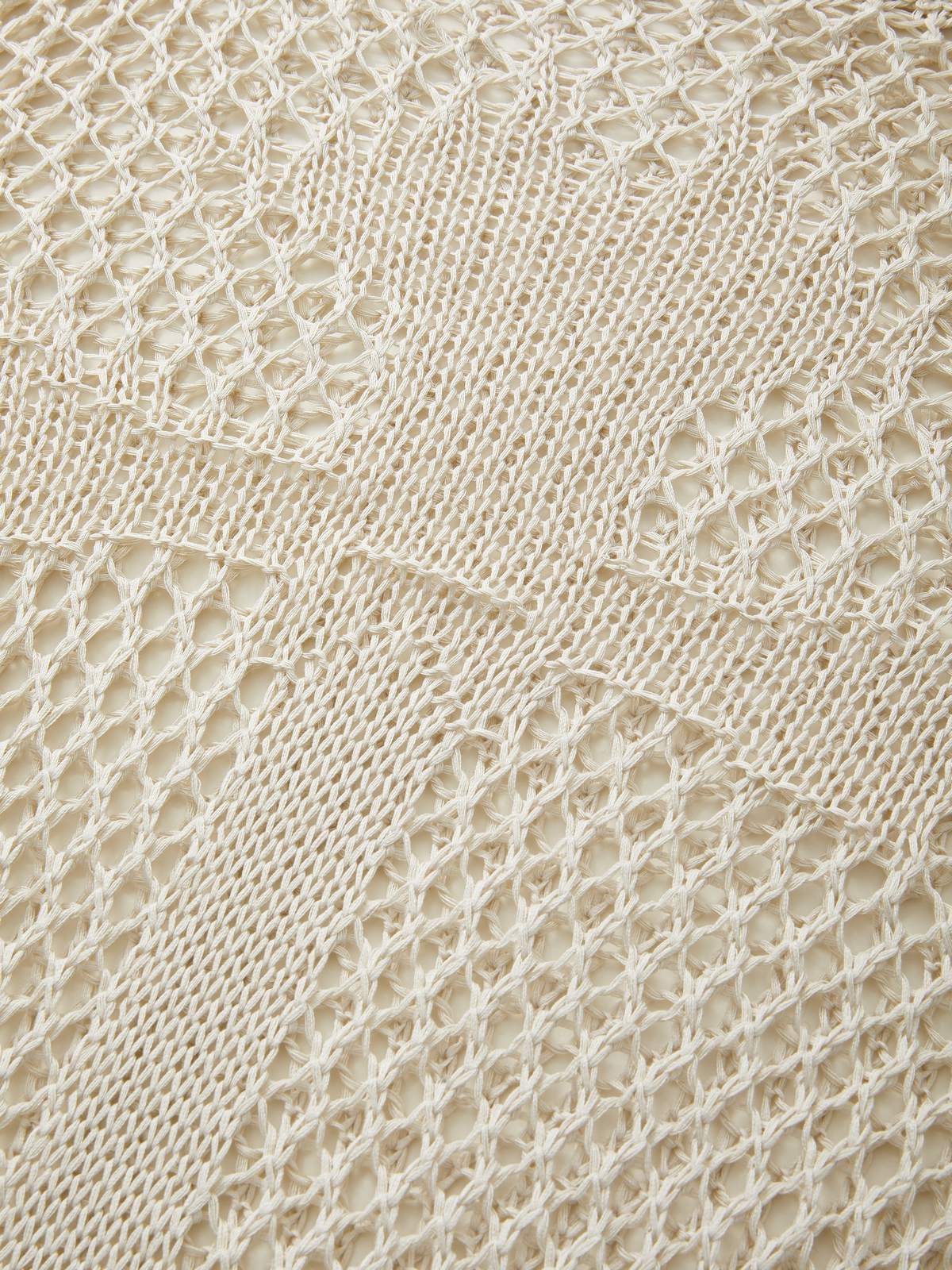 Cross Pattern Crochet Hollow Long Sleeve Knit Top
